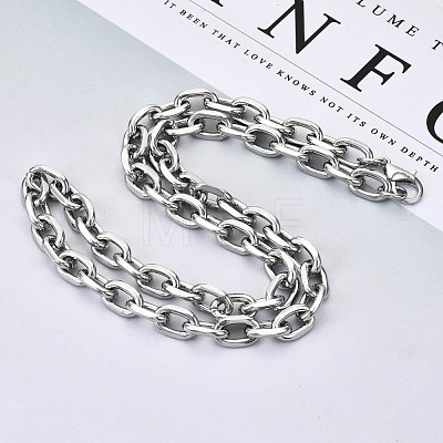 Iron Cable Chains Necklace Making MAK-N034-003B-P-1