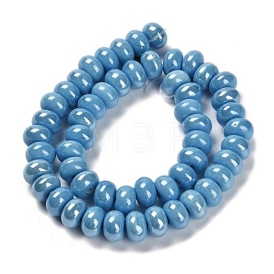 Porcelain Rondelle Beads PORC-Q001-01F-1