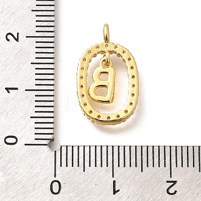 Brass Micro Pave Cubic Zirconia Pendants ZIRC-P123-01G-B01-1