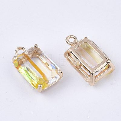 Transparent Glass Pendants X-GLAA-T007-20E-1