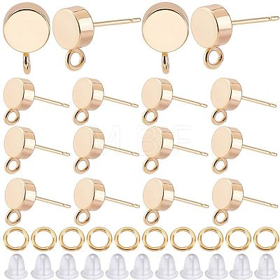 20Pcs Brass Stud Earring Findings DIY-CN0002-46-1