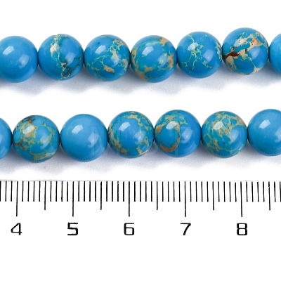 Synthetic Imperial Jasper Beads Strands G-I199-35-8mm-E-1