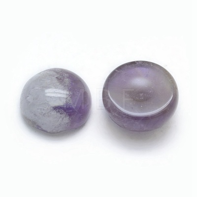 Natural Amethyst Cabochons G-P393-R14-8MM-1