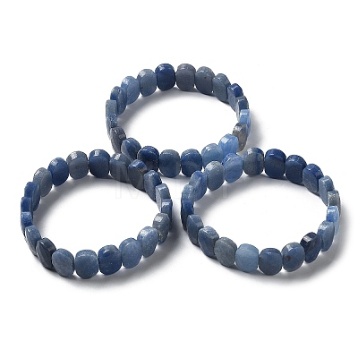 Natural Kyanite Beaded Stretch Bracelet G-E010-01-10-1