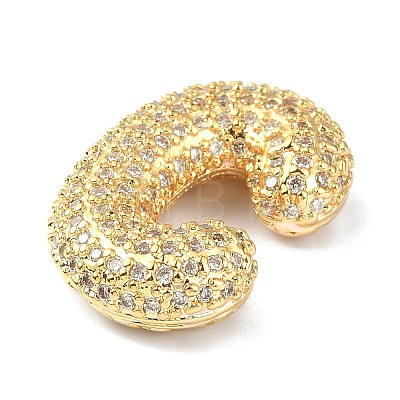 Rack Plating Brass Micro Pave Cubic Zirconia Pendants KK-Q790-01C-G-1