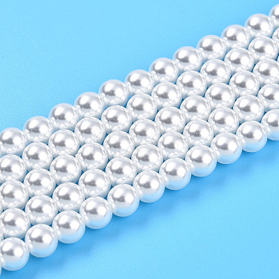 Baking Painted Pearlized Glass Pearl Bead Strands HY-N002-5mm-A12-1