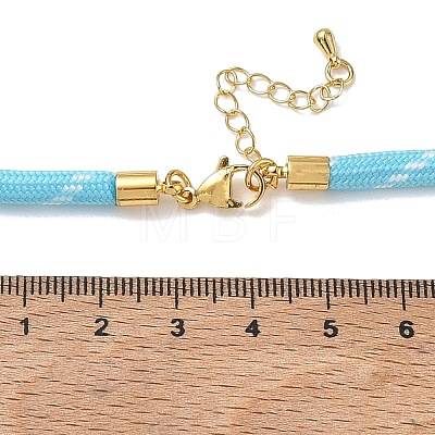 Ployester Core-Wrapped Round Cord Necklace Making KK-CBACFA2-03G-22-1