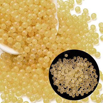 Luminous Glow in the Dark Transparent Glass Round Beads GLAA-F124-B05-1