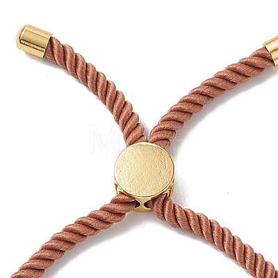 Half Finished Twisted Milan Rope Slider Bracelets FIND-G032-01G-21-1