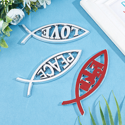 3Pcs 3 Style ABS Easter Decoration Sticker DIY-FH0002-56-1