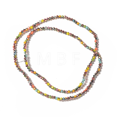 Electroplated Glass Beads Strands GLAA-G097-02A-01-1