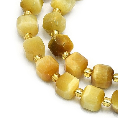 Natural Gold Tiger Eye Beads Strand G-I376-D13-01-1