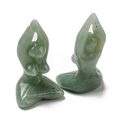 Natural Green Aventurine Carved Healing Yoga Goddess Figurines DJEW-D012-06E-1