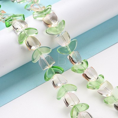 Transparent Glass Beads Strands X-LAMP-H061-02A-1