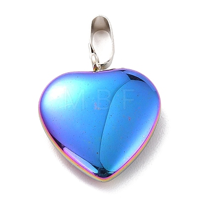 Electroplate Non-magnetic Synthetic Hematite Pendants G-I315-01C-1