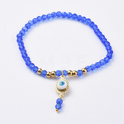 Glass Beads Stretch Bracelets BJEW-JB04760-1
