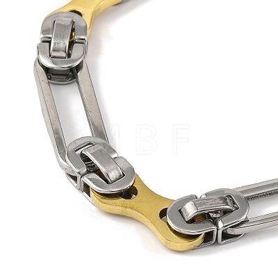 201 Stainless Steel Long Oval Links Chain Necklace NJEW-F22-39T-GP-1