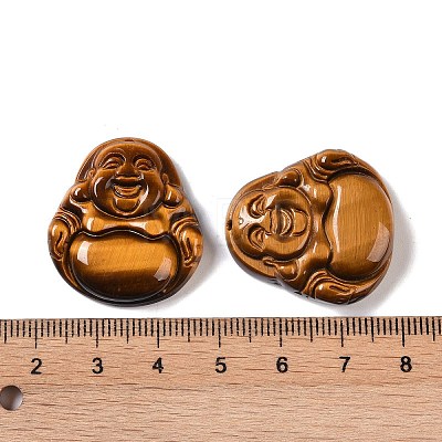 Natural Tiger Eye Carved Pendants G-I361-01A-1