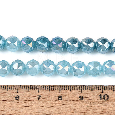 Anti-Tarnish Electroplate Glass Beads Strands GLAA-N064-8mm-11-1