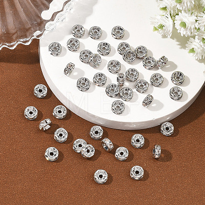 SHEGRACE Brass Micro Pave Clear Cubic Zirconia Spacer Beads XGRQ1U734-308P-1