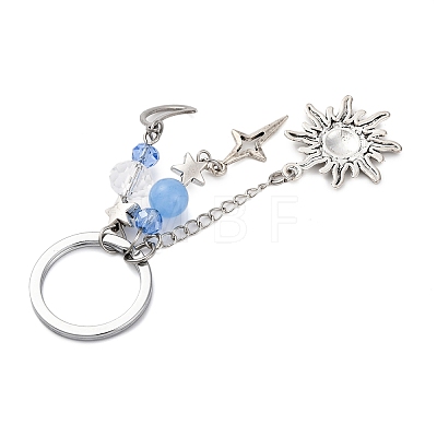 Star & Moon & Sun Alloy Charm Keychains KEYC-JKC01004-1