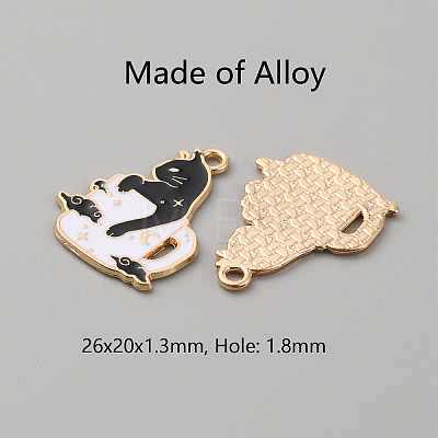 Alloy Enamel Pendants ENAM-CJC0004-38-1