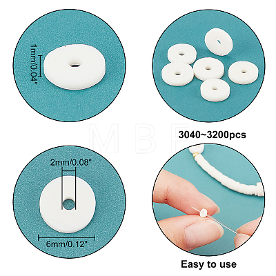   Eco-Friendly Handmade Polymer Clay Beads CLAY-PH0001-30D-03-1