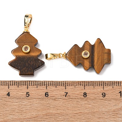 Natural Tiger Eye Pendants G-P628-04G-02-1