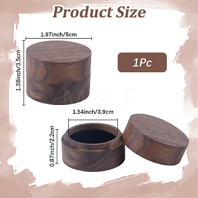 Round Wood Ring Storage Boxes AJEW-CL0005-46B-1