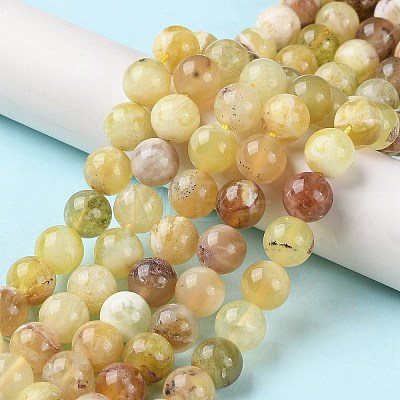 Natural Yellow Opal Beads Strands G-Q1001-A01-02-1