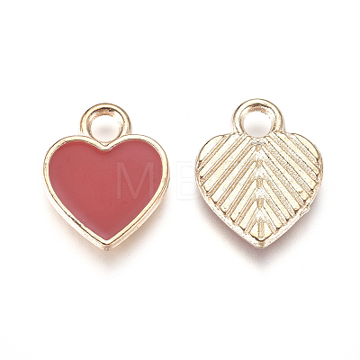 Golden Plated Alloy Enamel Charms PALLOY-CJC0001-35A-1