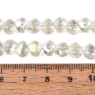 Electroplate Transparent Glass Beads Strands EGLA-Q133-01A-12-1