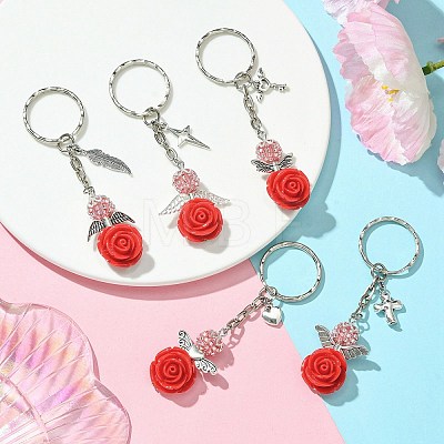 Resin & Alloy & Glass Keychain KEYC-MZ00015-1