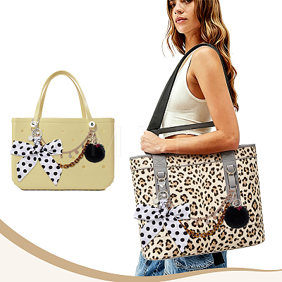 1Pc Leopard Print Acrylic Bag Handles DIY-GA0009-77-1