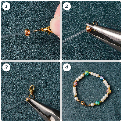 150Pcs 3 Style Brass Crimp Beads Covers KK-CN0001-11-1