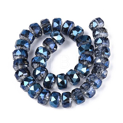 Electroplate Transparent Glass Beads Strands X-EGLA-N022-04A-D05-1