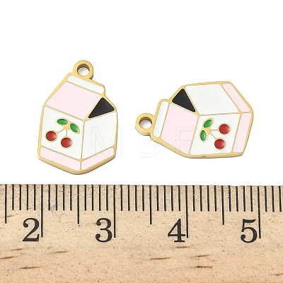 304 Stainless Steel Enamel Pendants X1-STAS-G360-04G-08-1