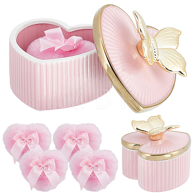 1Pc Porcelain Jewelry Storage Boxes AJEW-HY0003-33-1
