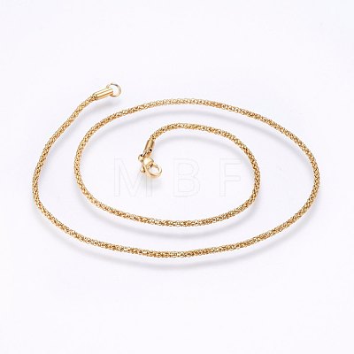 304 Stainless Steel Popcorn Chain Necklaces MAK-L015-23A-1