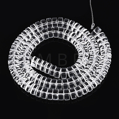 Transparent Glass Beads Strands GLAA-N028-4x8mm-01-1