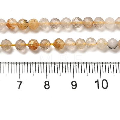 Natural Rutilated Quartz Beads Strands G-F619-10A-1