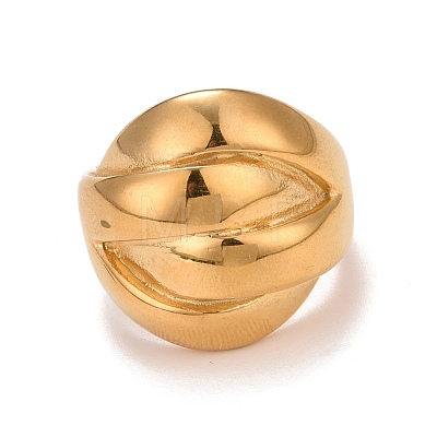 Ion Plating(IP) 304 Stainless Steel Textured Chunky Finger Ring for Men Women RJEW-B040-03G-1