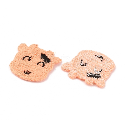 Animal Polyester Knitted Appliques DIY-WH0399-42B-1