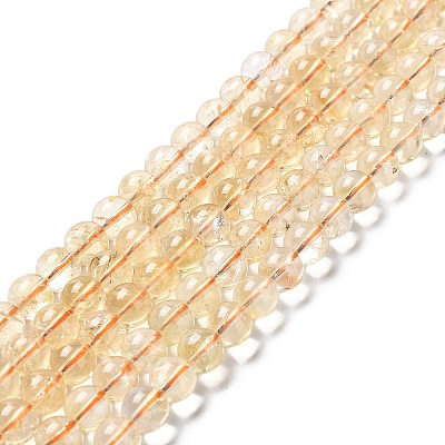 Natural Citrine Beads Strands X-G-G212-8mm-29-1