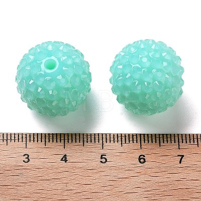 Chunky Resin Rhinestone Bubblegum Ball Beads RESI-S259-A04-1