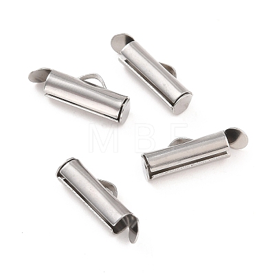 304 Stainless Steel Slide On End Clasp Tubes STAS-C044-07C-P-1