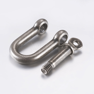 304 Stainless Steel D-Ring Anchor Shackle Clasps STAS-P182-20B-1