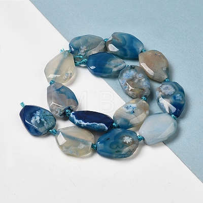 Natural Cherry Blossom Agate Beads Strands G-P319-07-1