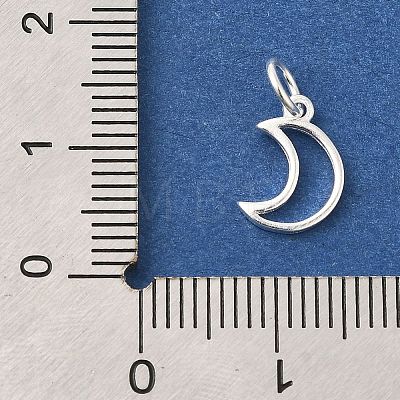 925 Sterling Silver Moon Outline Charms STER-G043-02B-S-1