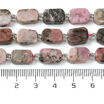 Natural Rhodonite Beads Strands G-C098-A07-01-1